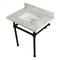 Kingston Brass 30X22 Marble Vanity Top W/ Brass Feet Combo, Marble/ Bronze KVPB3030MBSQ5 - alternate 1